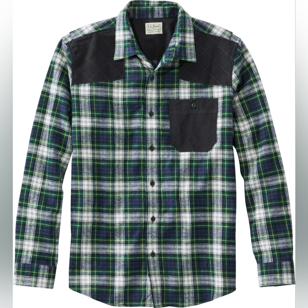 Men's L.L.Bean Heritage Scotch Tartan Hunter Plaid Flannel Shirt Size XXL New!